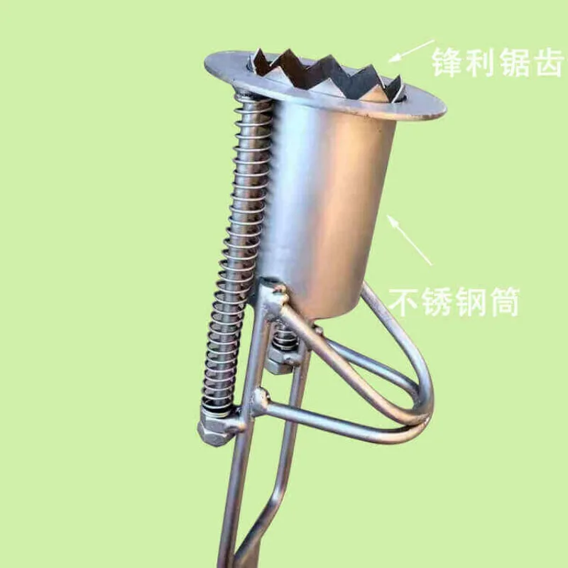 

Spring punching machine for drilling holes, digging holes, agricultural transplanting, transplanting, and opening holes before