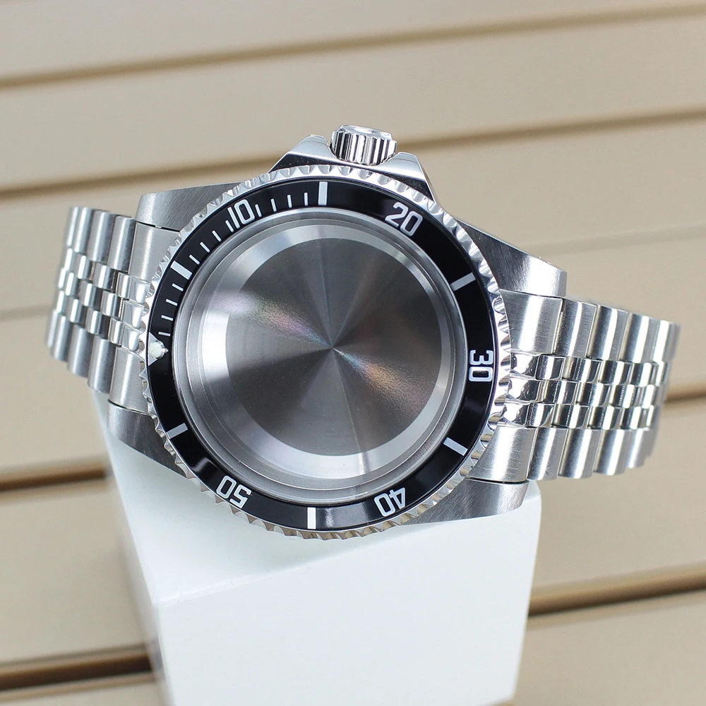 

38mm Mechanical Watch Case 316L Stainless Steel For Retro SUB Seiko NH35 NH36 NH38/34 Movements Sapphire Crystal 100m Waterproof