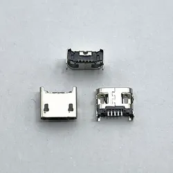 100pc Micro USB connector 5pin seat Jack Micro usb Four leg no side Inserting plate seat MIni usb connector for Mobile tail plug