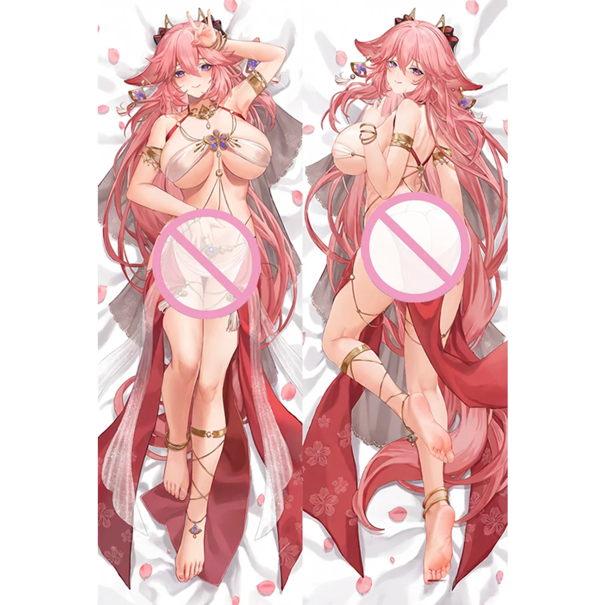 

Yae Miko Large Dakimakura Cover Anime Game Girl Long Equal Body Pillow Case DIY Printed Gift Customized