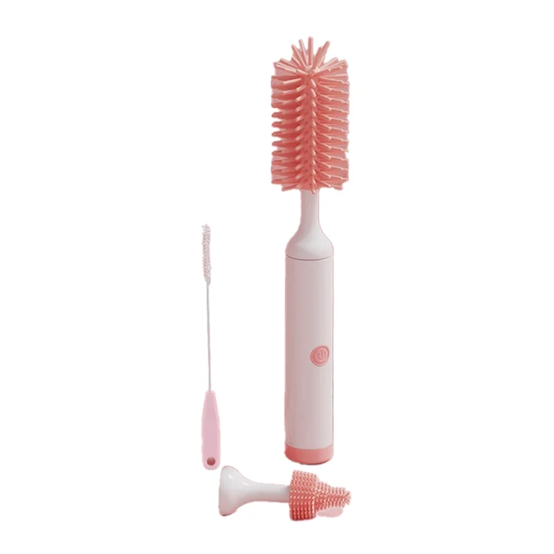 

DELAM-Multipurpose Electric Baby Bottle Brush 1500Mah Cordless Silicone Infants Milk Nipple Cleaning Brush