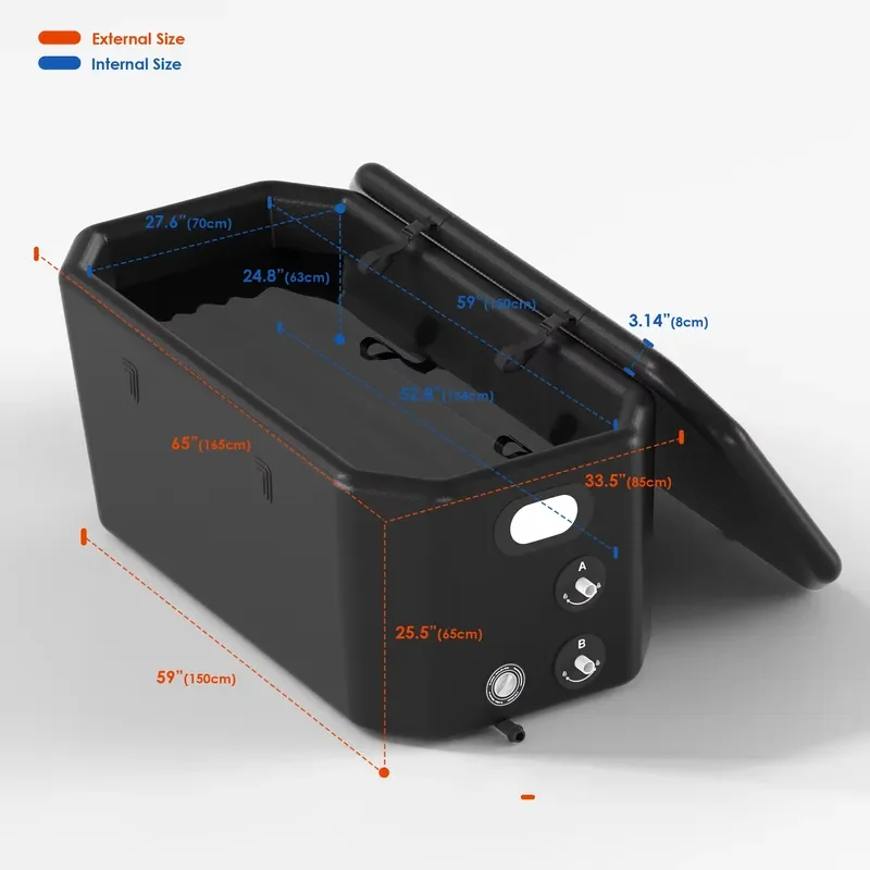 3 Days Inflatable Foldable Slant PVC Cold Plunge Ice Bath Tub Soaking Tub Cold Plunge Bathtub Pod From U.S. Local for