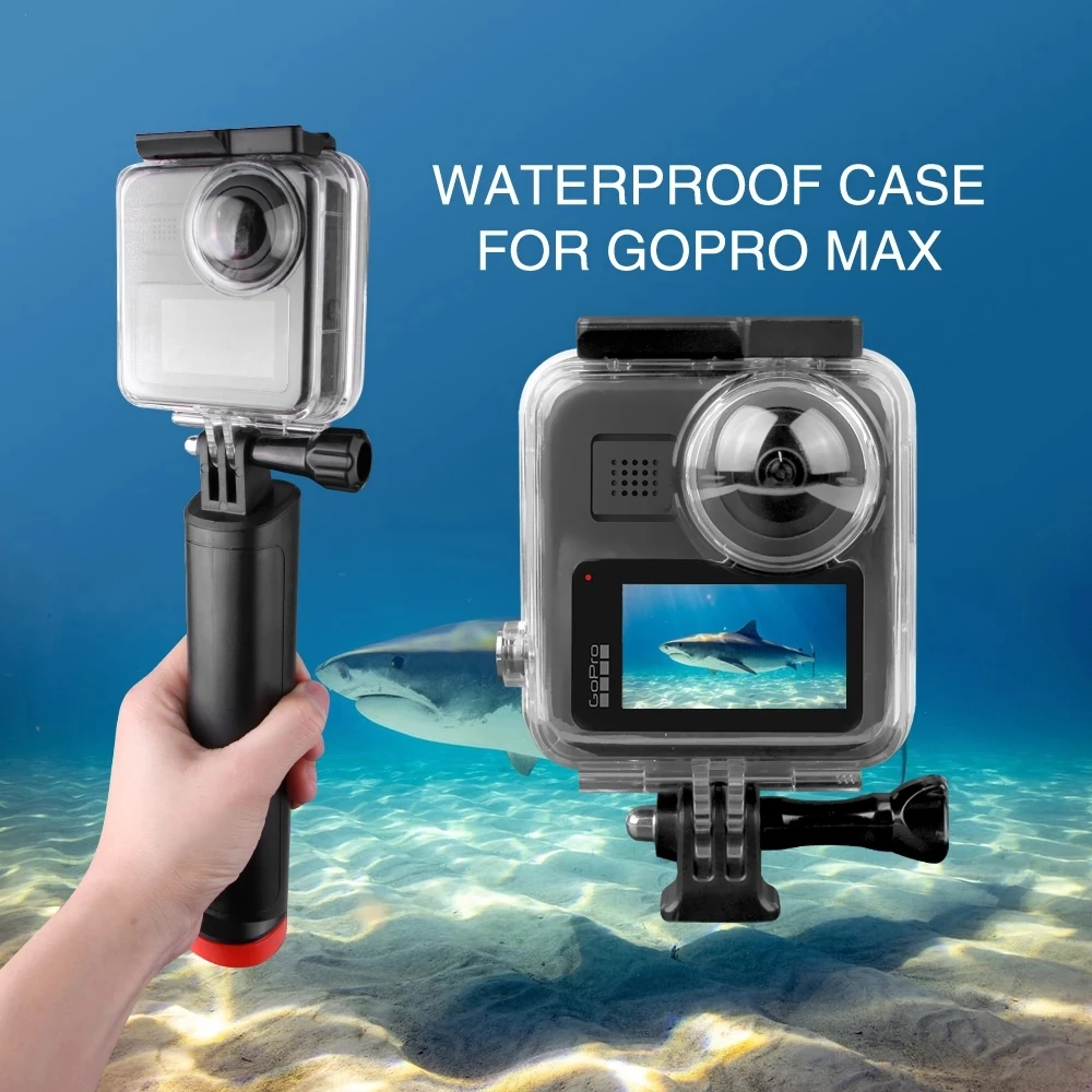 40m Underwater Waterproof Camera Housing Case Diving Shell Protective Cover Box for GoPro Max Panoramic Action Camera Sport