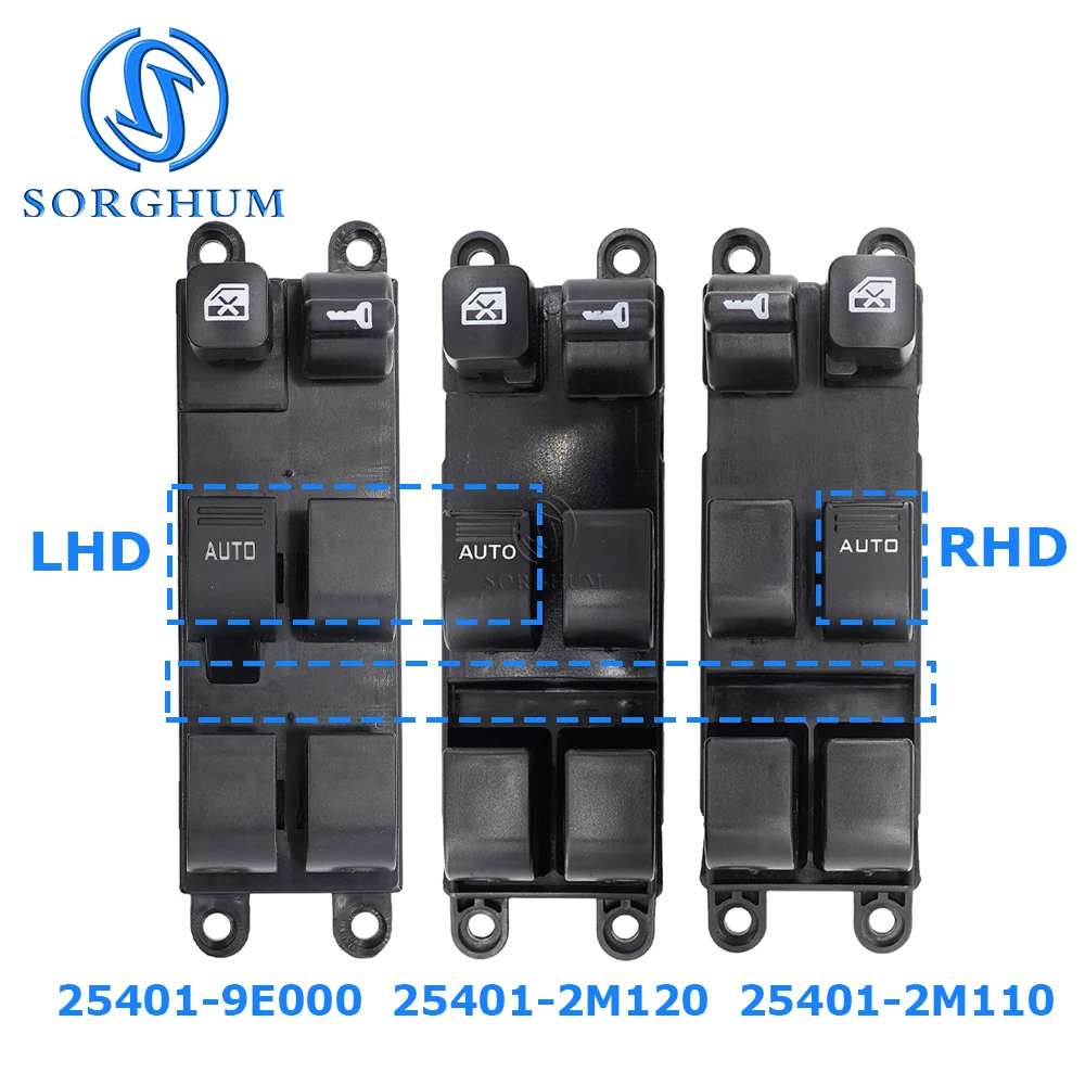 

25401-9E000 25401-2M120 25401-2M110 Power Window Control Switch For Nissan Xterra Sentra Altima Frontier Legacy Navara Pick-up