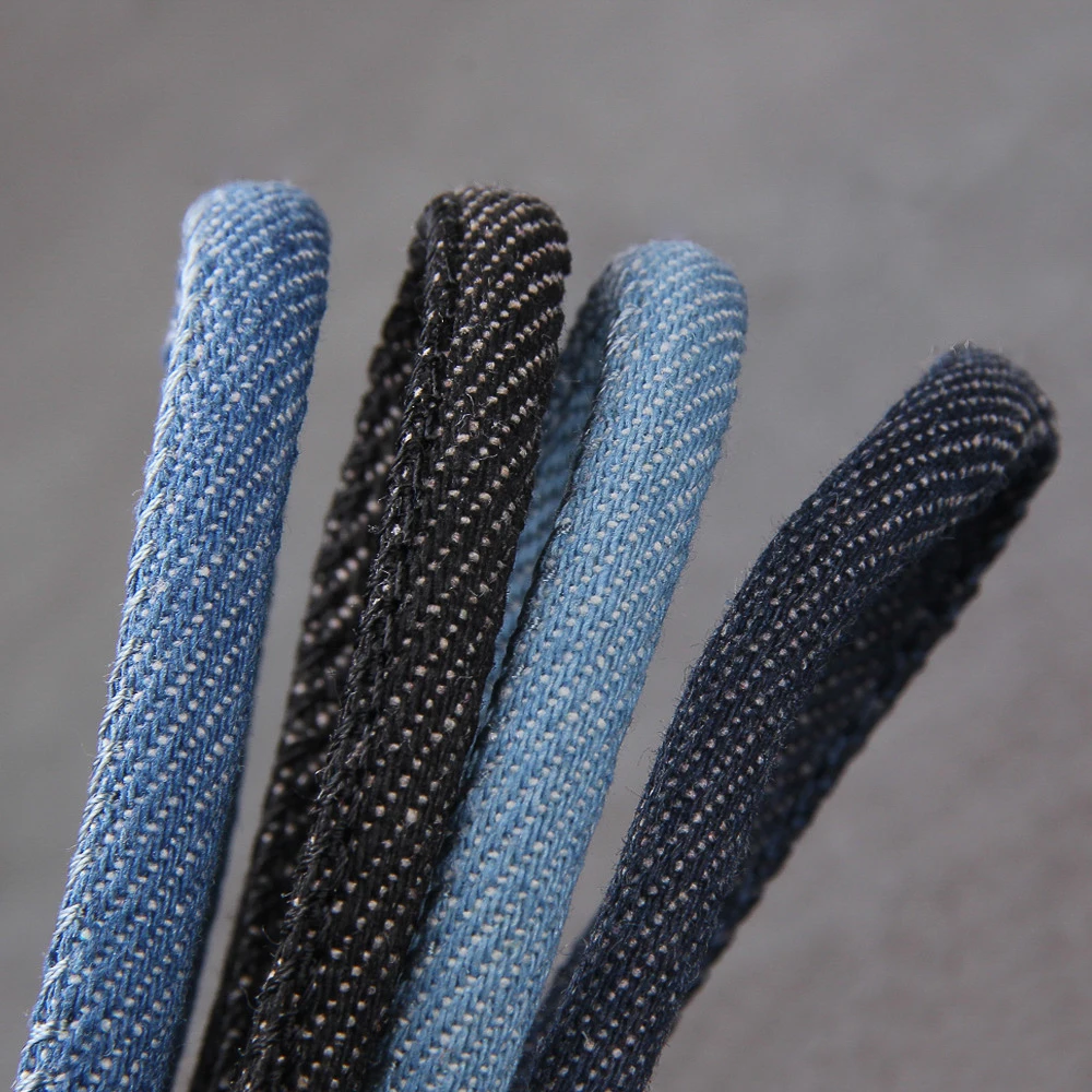 REGELIN 2m 4/5/6/8mm Denim Strap round Cord Cowboy Fabric Rope for DIY Crafts Necklace Bracelet Making Home Decor Findings image 3