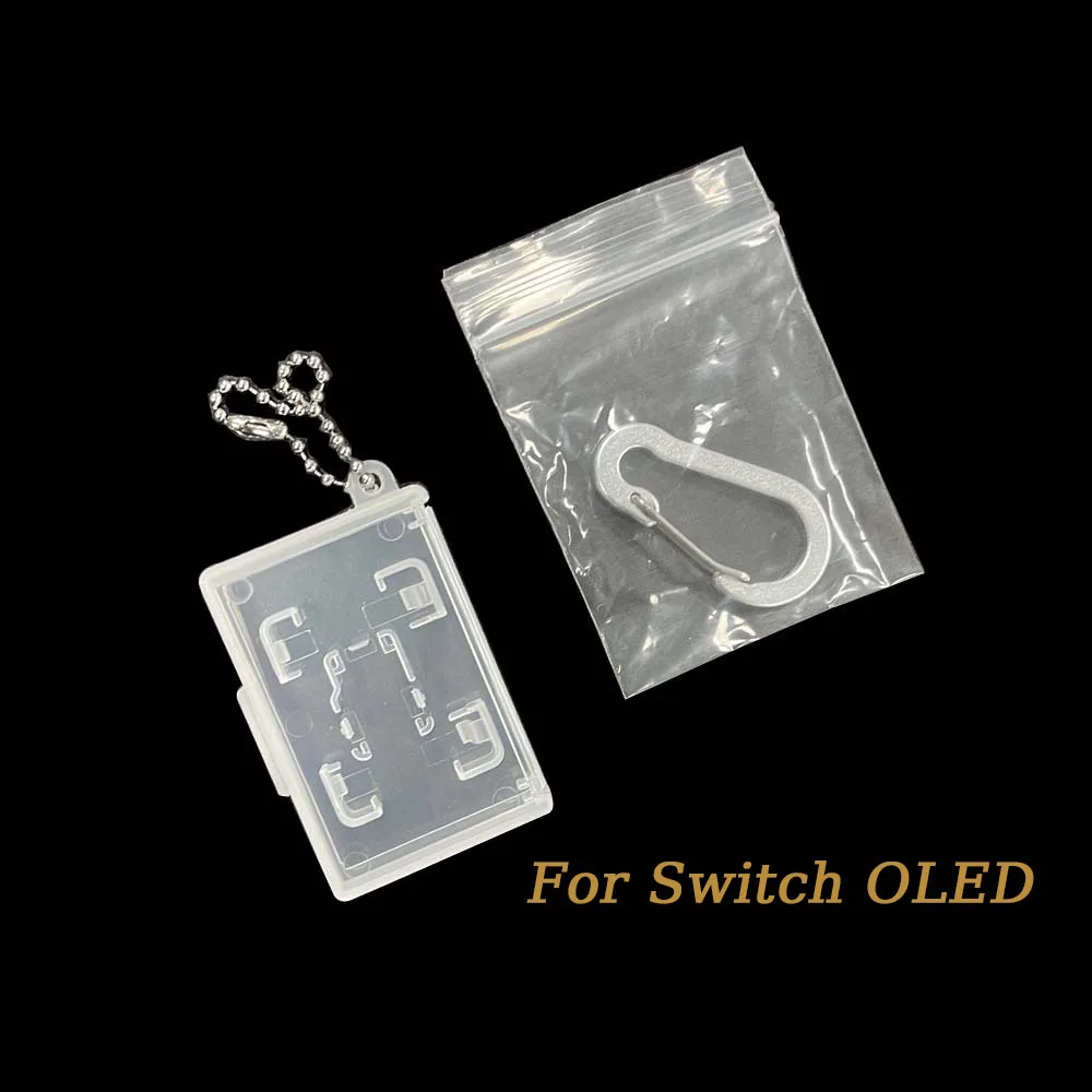 Replacement Transparent Keychain Box For Switch OLED Dedicated Card Pocket Portable Game Card Storage Holder Micro SD Card