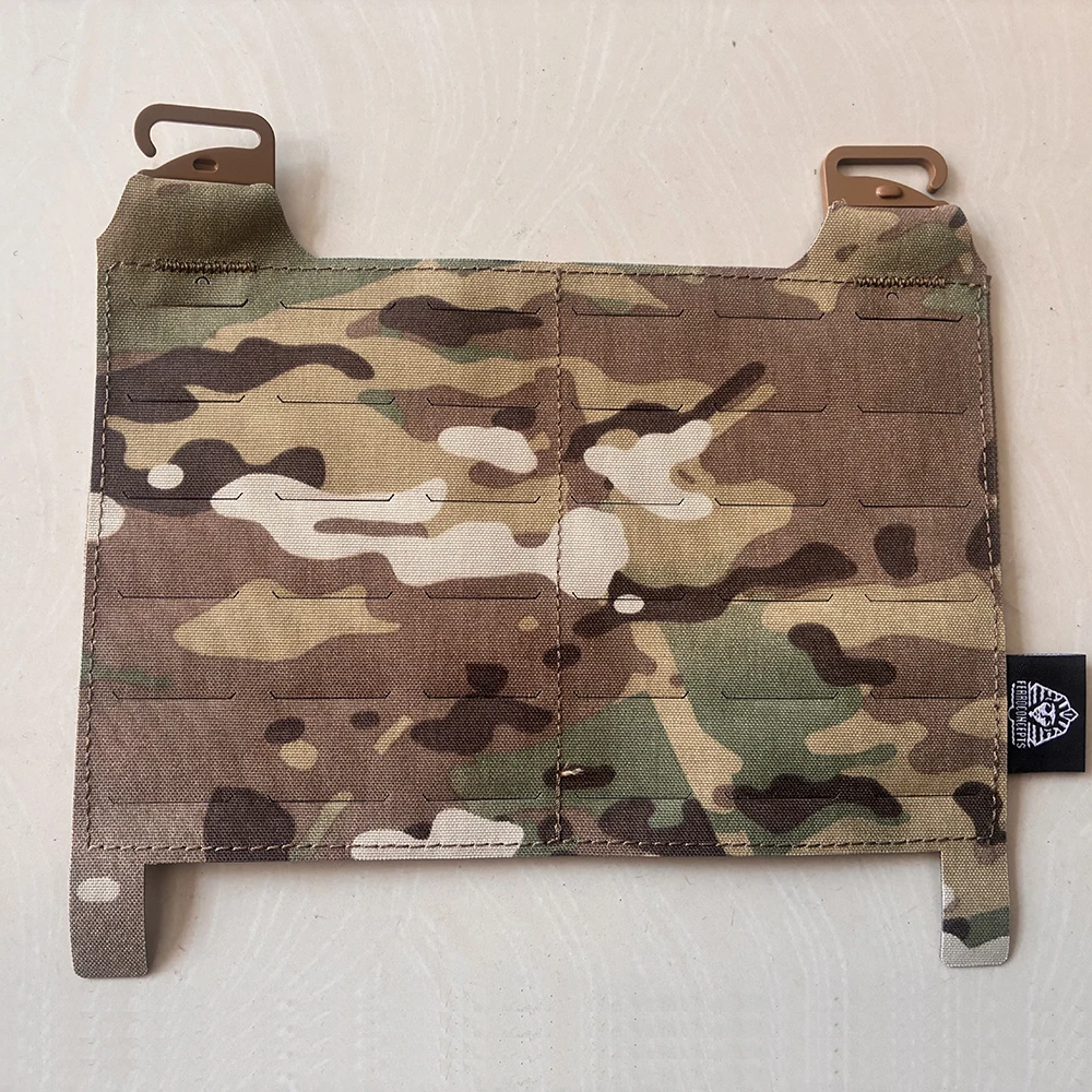 Tactical Vest Molle Front Panel Flat Pouch Expansion Conversion Board /Connecting Buckle Multicolor Laser Cutting