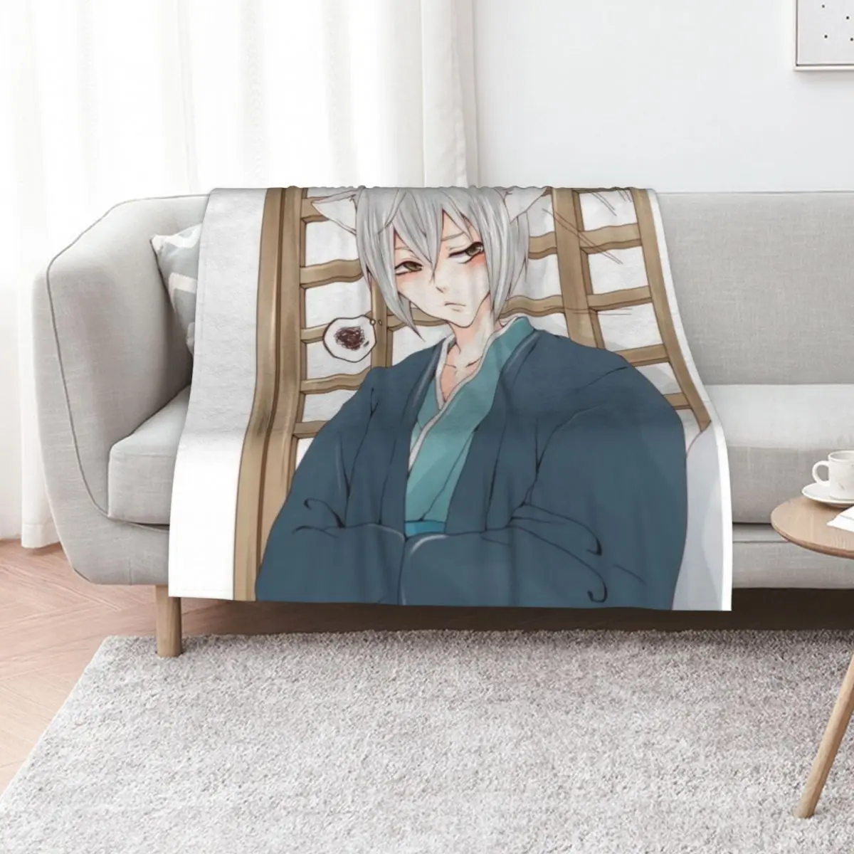 Tomoe of Kamisama Throw Blanket anime Picnic valentine gift ideas Decoratives Decorative Beds Soft Plaid Blankets