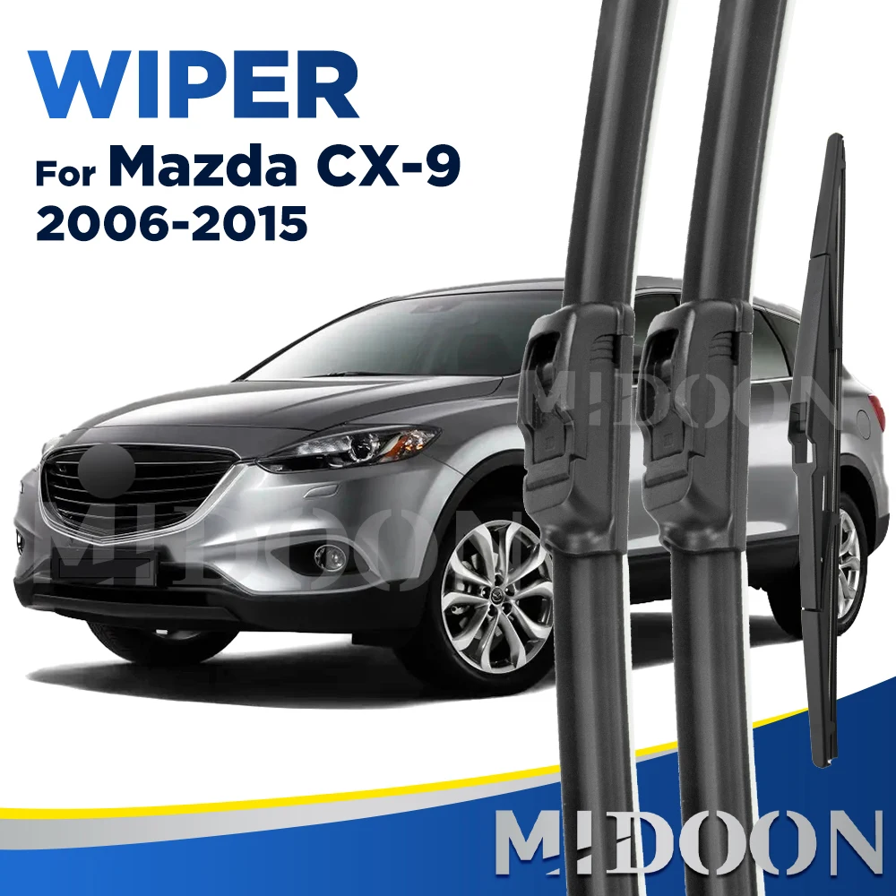

Стеклоочиститель MIDOON для Mazda CX9 MK1 2006-2015 2007 2008 2009 2010, передние и задние щетки стеклоочистителя, щетки для ветрового стекла 26 "+ 16" + 14"
