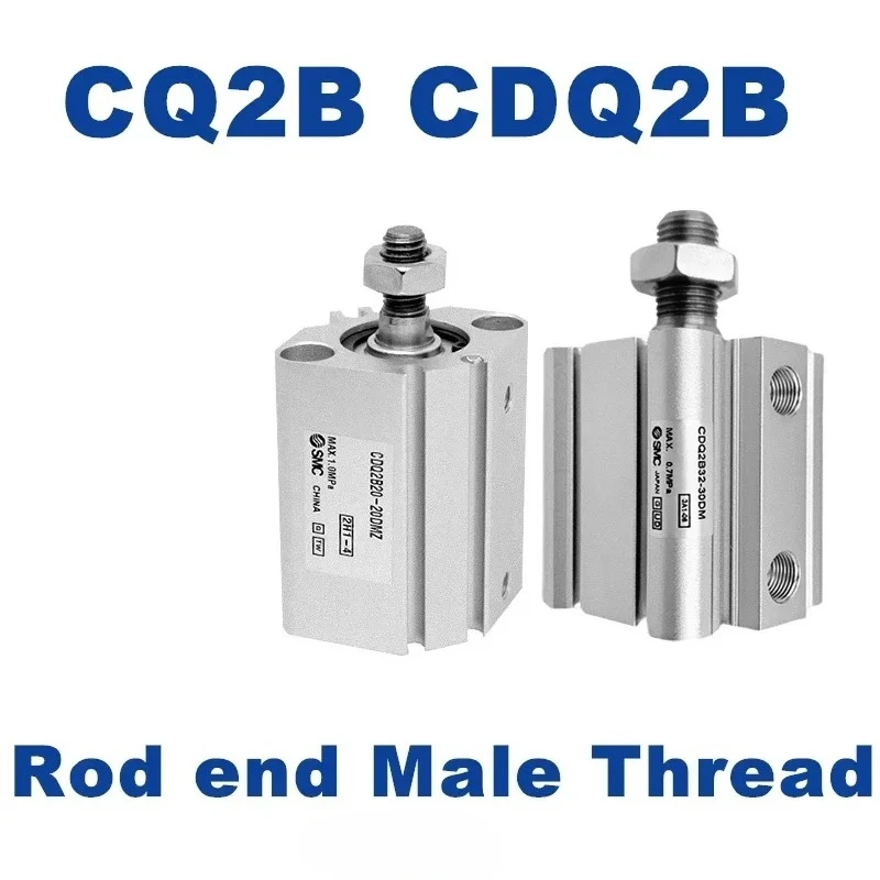 Male Thread Compact Cylinder Standard Double Acting Single Rod CQ2B CDQ2B DM DMZ Bore 12 16 20 25 32 40 50 63 80 100