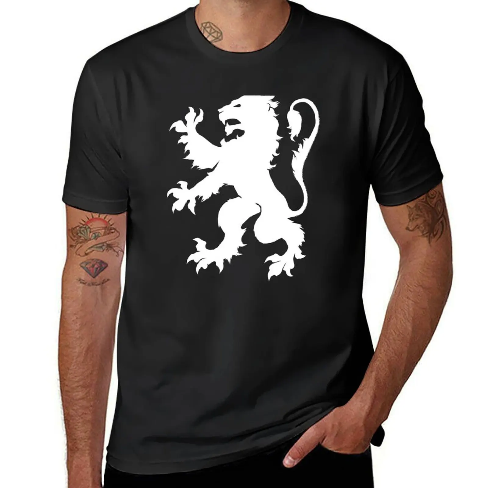 

White Lion Rampant T-Shirt customizeds Blouse vintage clothes mens big and tall t shirts