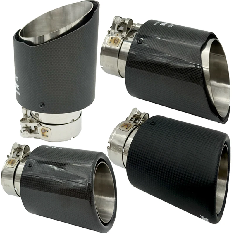 

Genuine carbon fiber tailpipe high quality stainless steel exhaust pipe universal carbon fiber Auto muffler glossy mate tips car