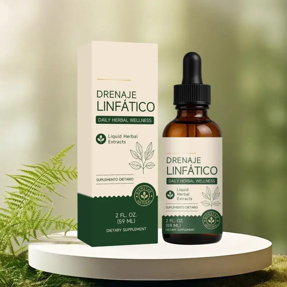 59ml Lymphatic Drainage Drops Daily Herbal Wellness Liquid Herbal Extracts Dietary Supplement Boost Body Vitality Healthy Drops