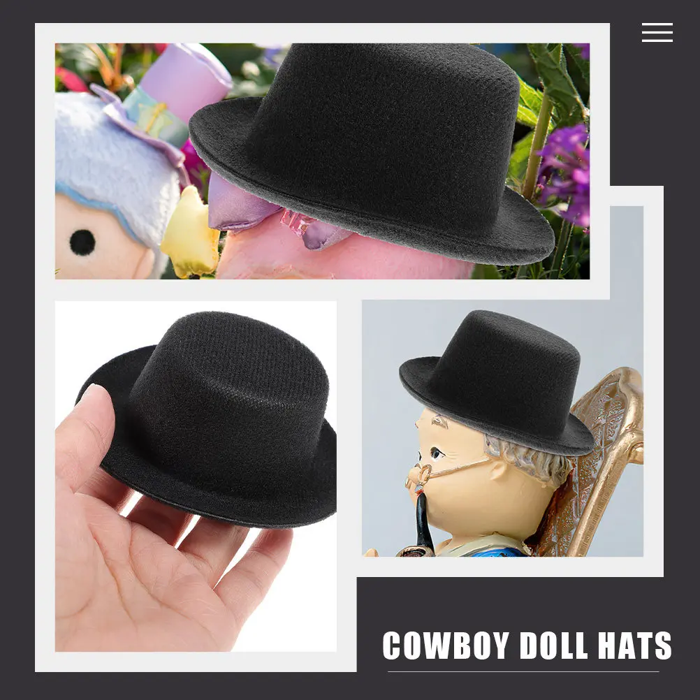12Pcs Craft Miniature Cowboy Hats for High Class Material Not Easy to Deform Elegant Decorations