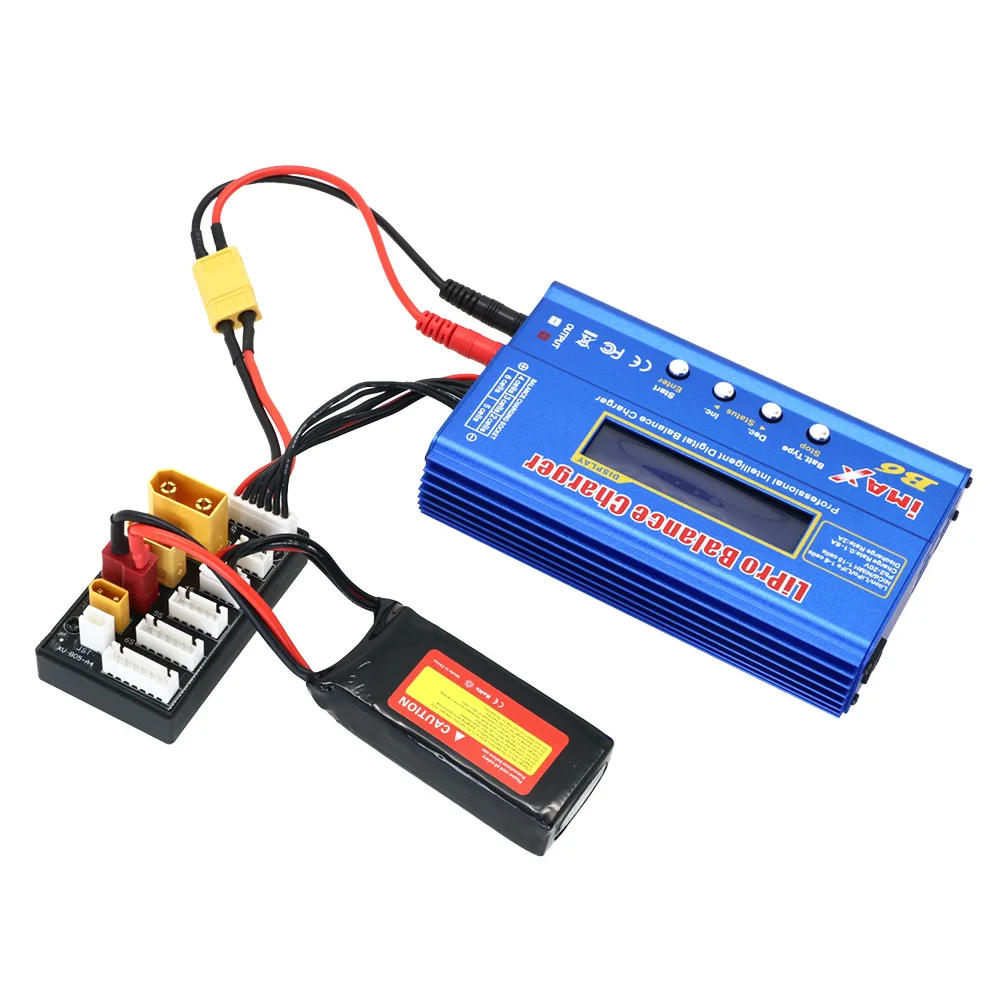 XT30 XT60 XT90 JST T Plug 2-6S Parallel Charging Board Lipo Battery Charger Connector for Imax B6 B6AC ISDT Q6 Lite Charger