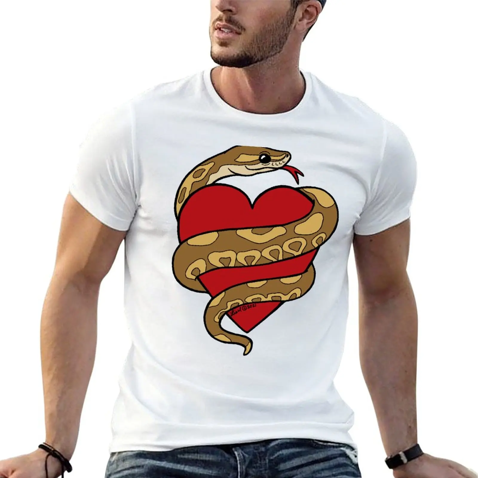 

Valentine Snek T-Shirt t shirts with prints anime t shirts oversize T-Shirt