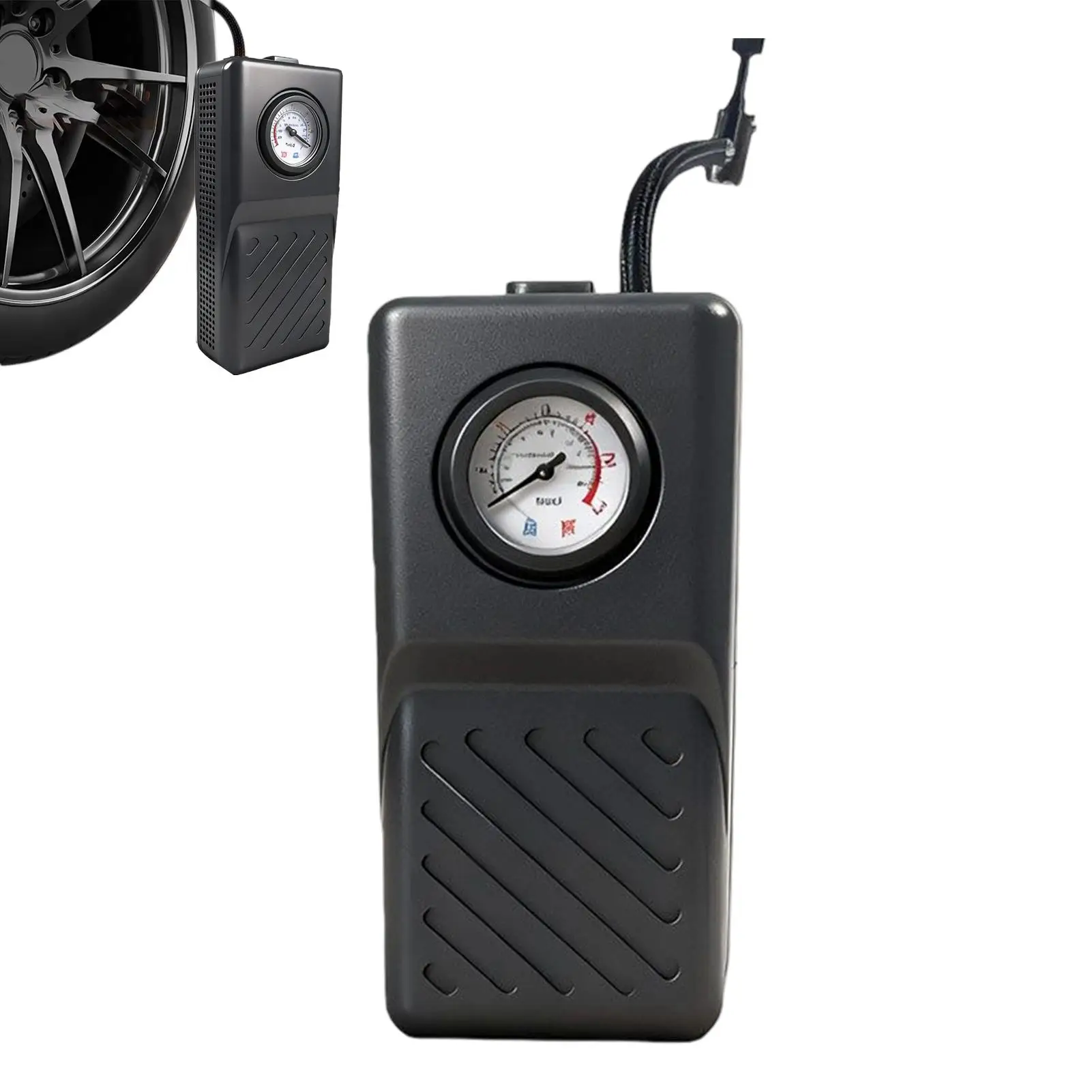 

Накачиватель шин, перезаряжаемый, беспроводной, с манометром, небольшой автомобильный воздушный насос для шин, портативный для мотоцикла, электрического скутера, седана
