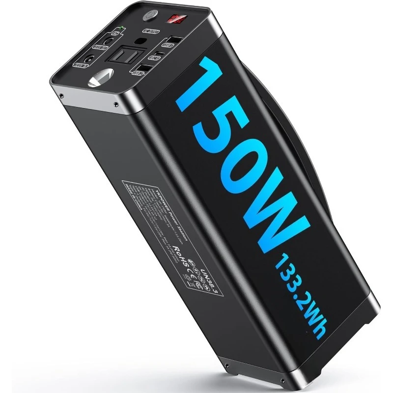 

Portable Power Station 150W, 133.2 Wh/36000mAh Fast Charging, Rechargeable Generator With 5 Outputs, AC Outlets Power Bank