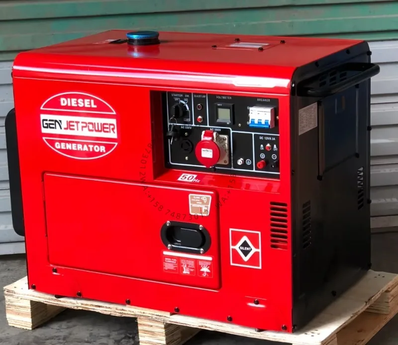 

Portable Silent die sel Generator 6KW 8KW 10KW 10KVA 12KW Single Phase Three Phase Electric Power Generators With Wheels