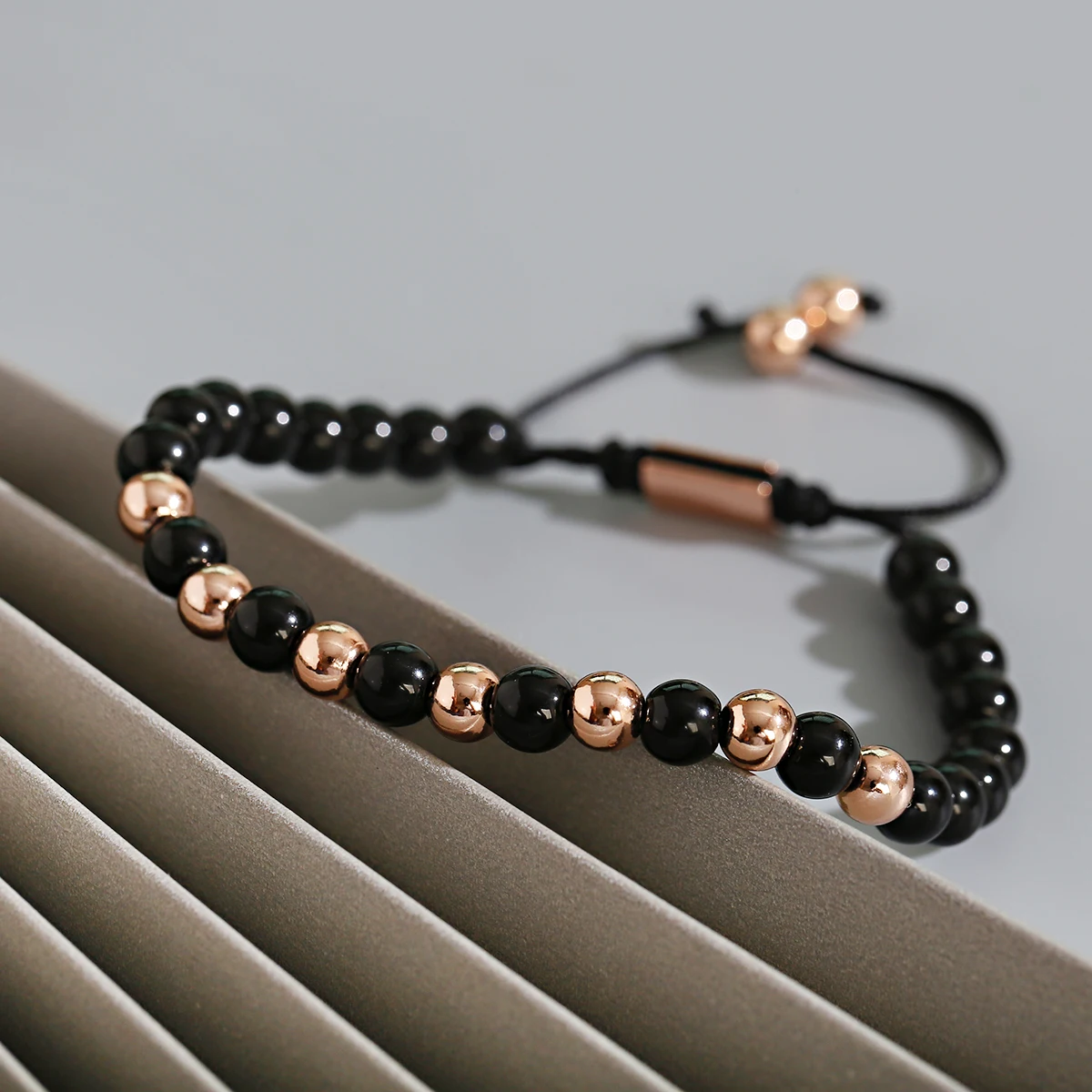 Fashion Natural Stone Bracelet Copper Ball Beaded Bracelet Adjustable Braided Chain Luxury Jewelry Gift 2023