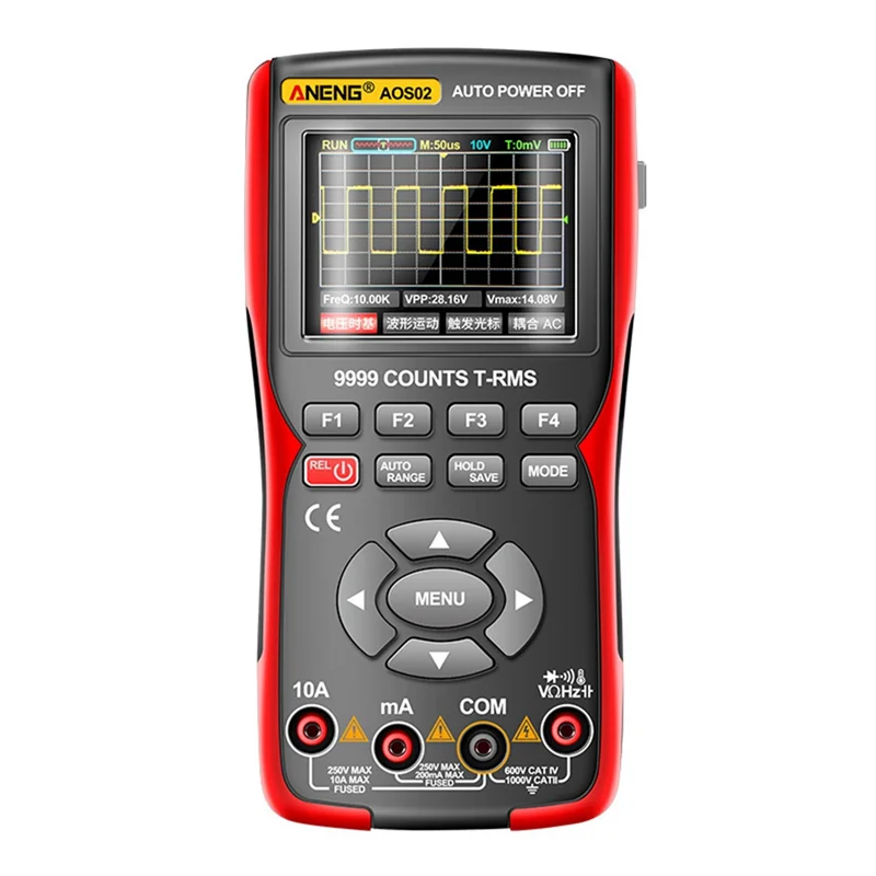 

AOS02 2 in 1 Digital Oscilloscope Professional Transistor Test Multimeter 48MS/S Sampling Rate Professional 10MHz