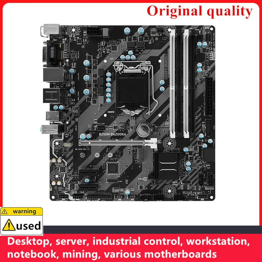 For B250M BAZOOKA Motherboards LGA 1151 DDR4 64GB ATX For Intel B250 Desktop Mainboard SATA III USB3.0