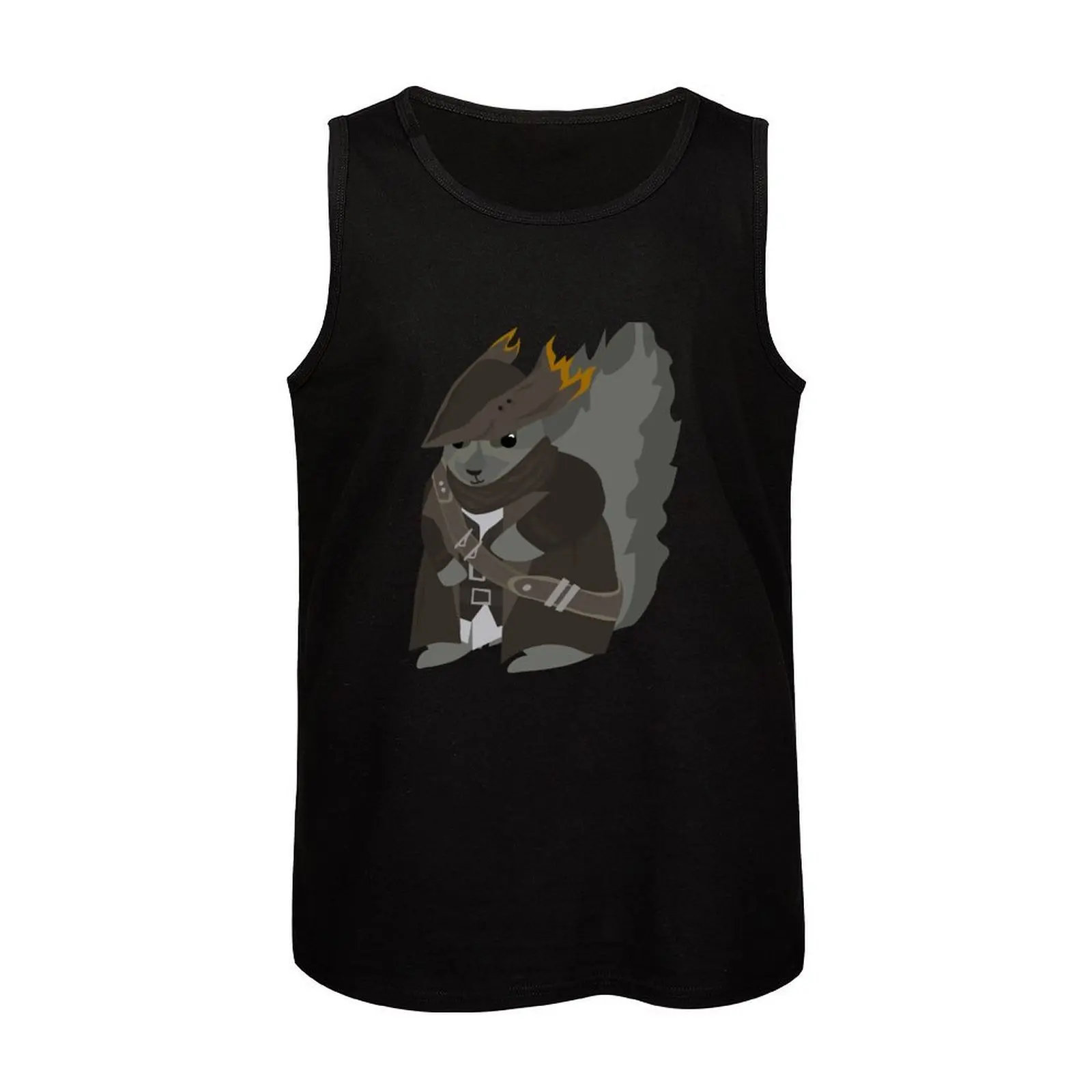 Bloodborne - Hunter squirrel Tank Top Sleeveless Gym Tank Top Fitness Training Quick Dry view 4