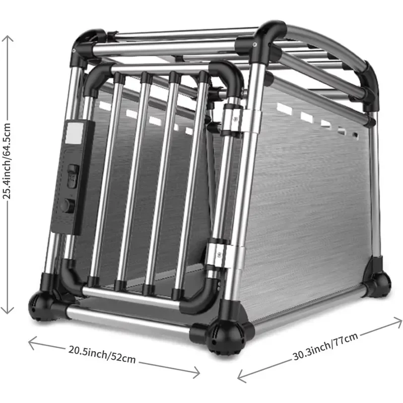 Outdoor High Capacity Collapsible Lightweight Aluminium Dog Cage Transport Box Crate Pet Travel Carrier for Large Pet Dog
