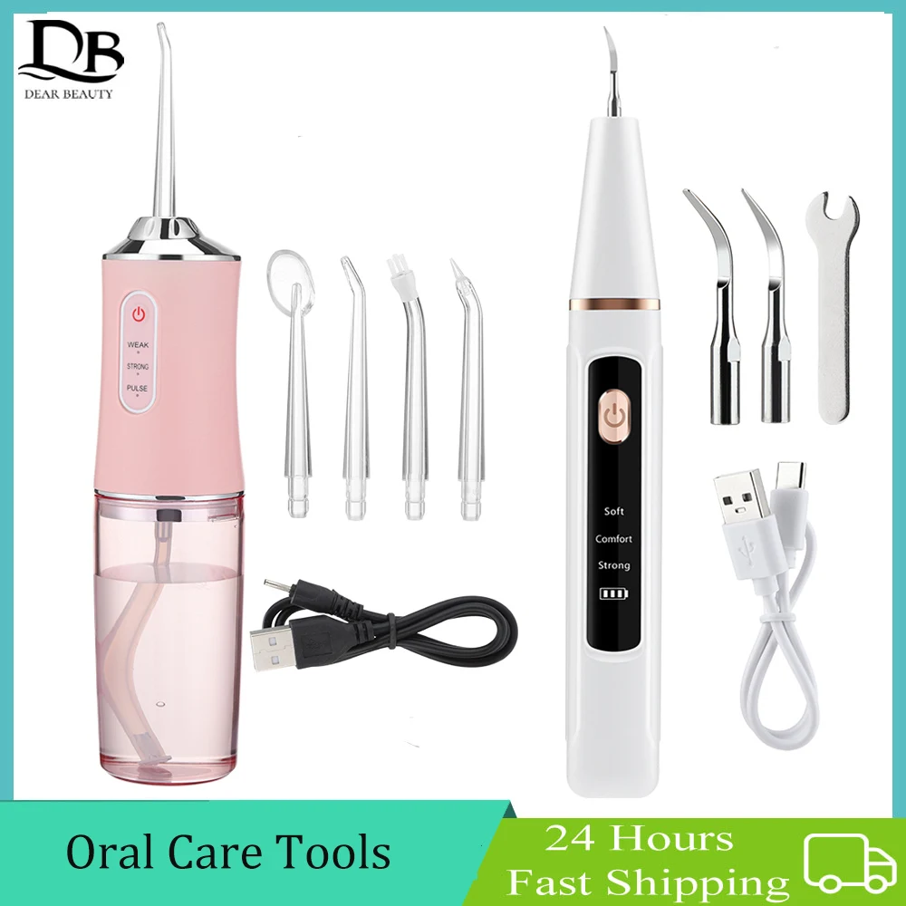 Irrigador Dental por chorro de agua, limpiador ultrasónico, cepillo de dientes eléctrico, blanqueamiento Dental, cuidado bucal, USB