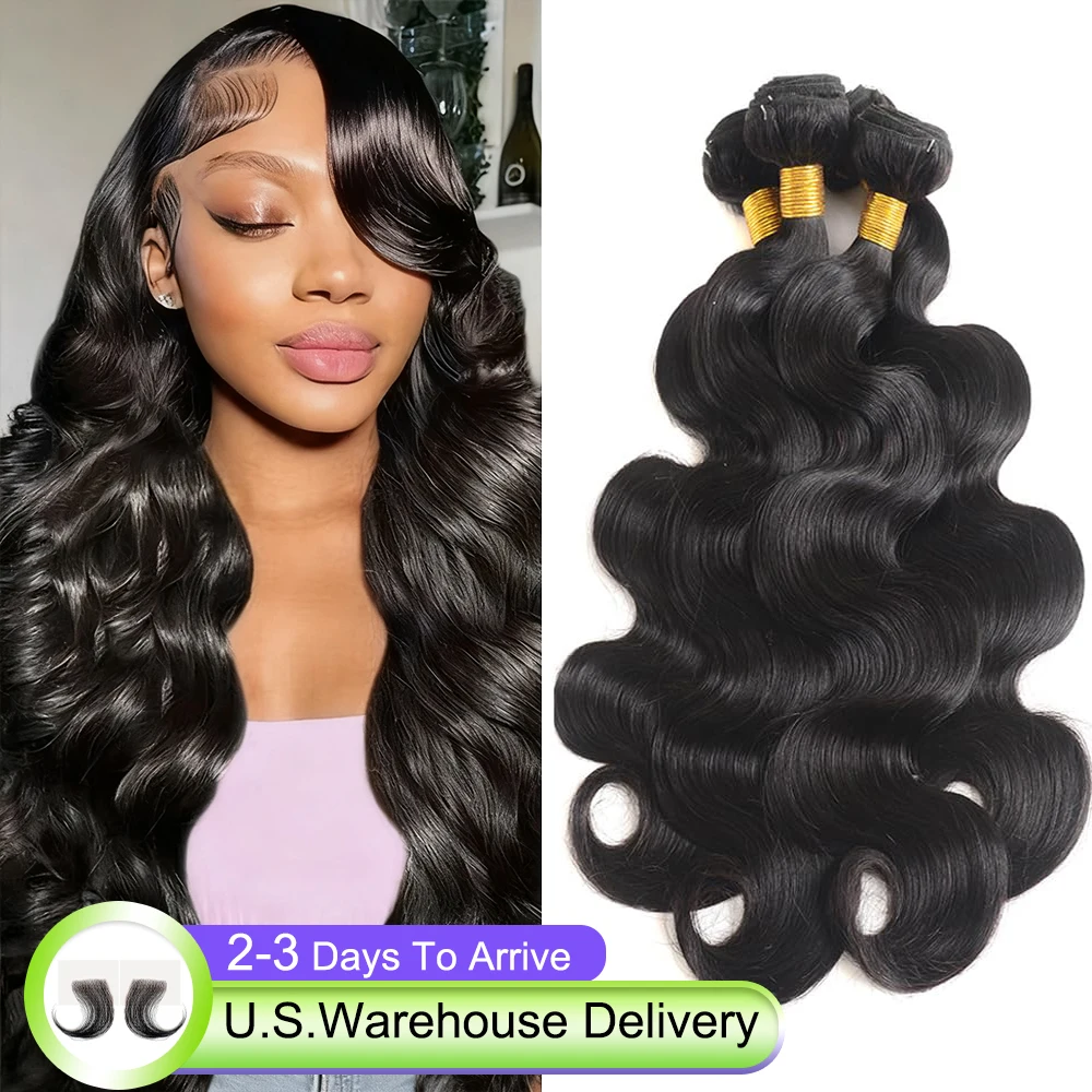 

14A 2/3/5 Pcs Body Wave Human Hair Bundles 100% Brazilian Natural Black 30 40 Inch Raw Hair Bundles Human Weave Extensions