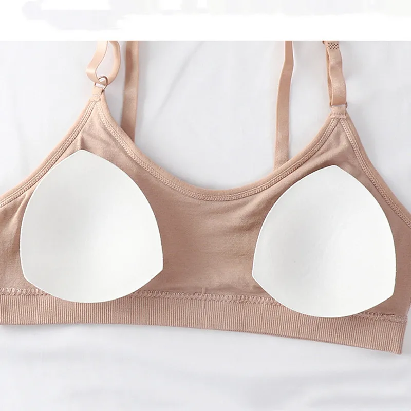 Conjunto de sujetador sin costuras para mujer, lencería Sexy, Tanga de algodón de cintura alta, bragas sin aros, Bralette cómodo, ropa interior