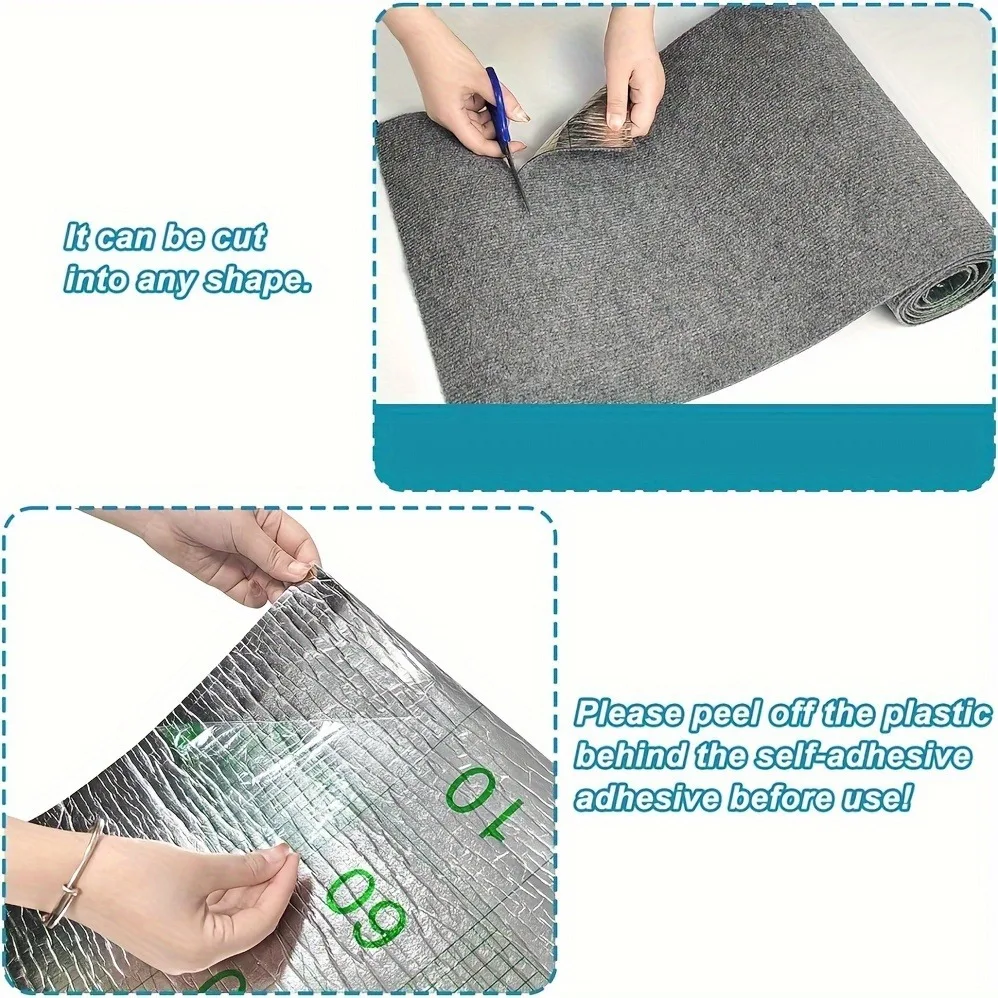 1Pack Easy Install DIY-Non-Slip Peel and Stick Carpet Tile Commercial Carpet Floor Tiles Multi-Purpose Floor Mat for Home
