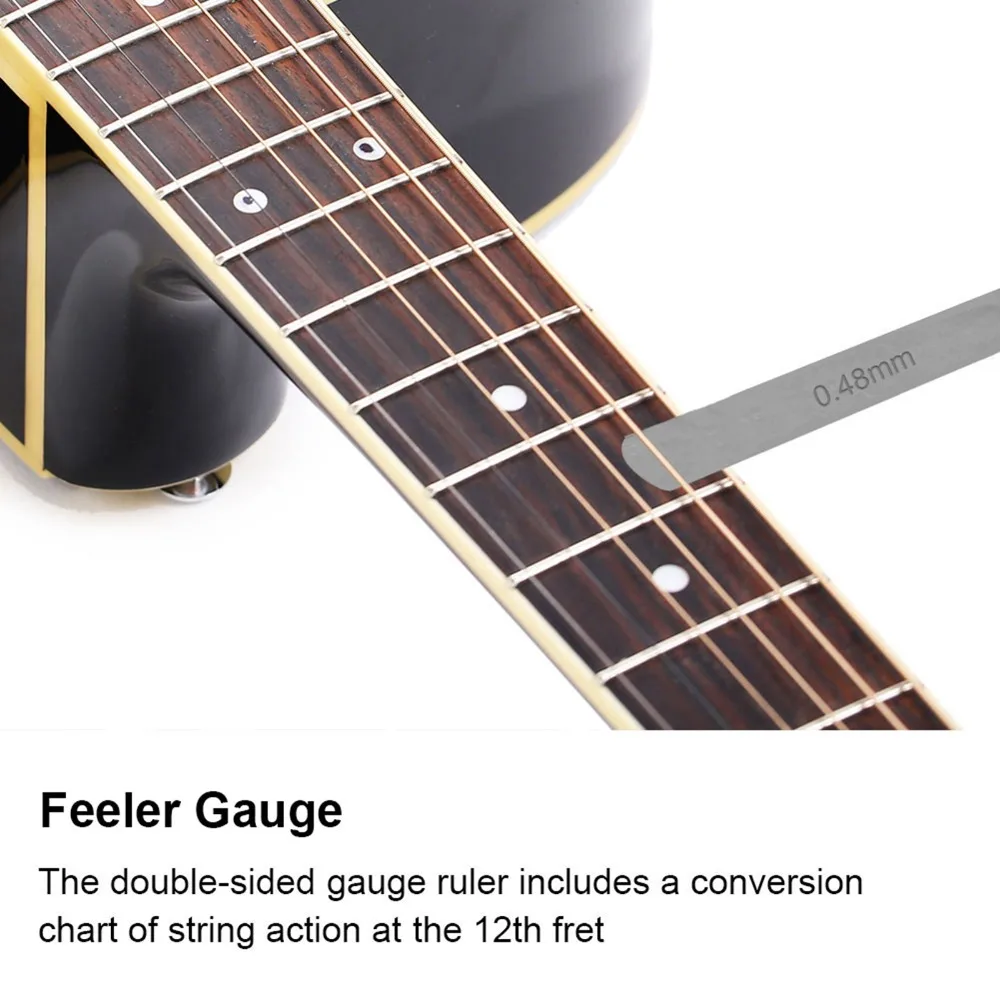 Portable Metal Guitar String Tool Silver Fret Protector Guards Guitar Gap Measuring Tool For Guitar Player