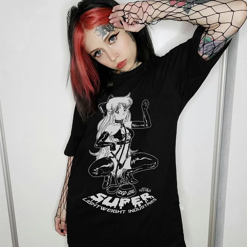 

Футболки унисекс из хлопка с коротким рукавом, с ретро-дизайном «Девушка-воин Венера», аниме, японский стиль, очень красивые, 2026 год