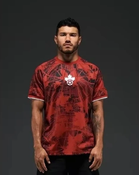 2026 New Canadian Maple Leaf Men's Football Jersey Suitable for Fans Sports and Casual Wear Men's T-shirt Streetwear Harajuku
