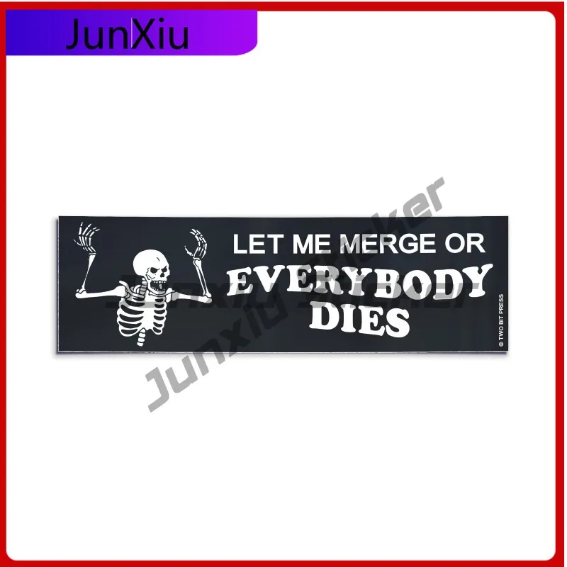 

LET ME MERGE Trendy Window Fade Proof Sticker or die Bumper Sticker Funny Meme Humor Vintage Style Vinyl 90s Car Anime Cool