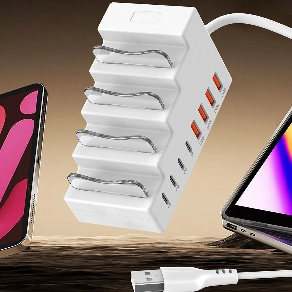 Portable Design Multi Port Type-C HUB Compact Stable USB Splitter Practical Convenient Multi Port Docking Station Data Transfer - view 2