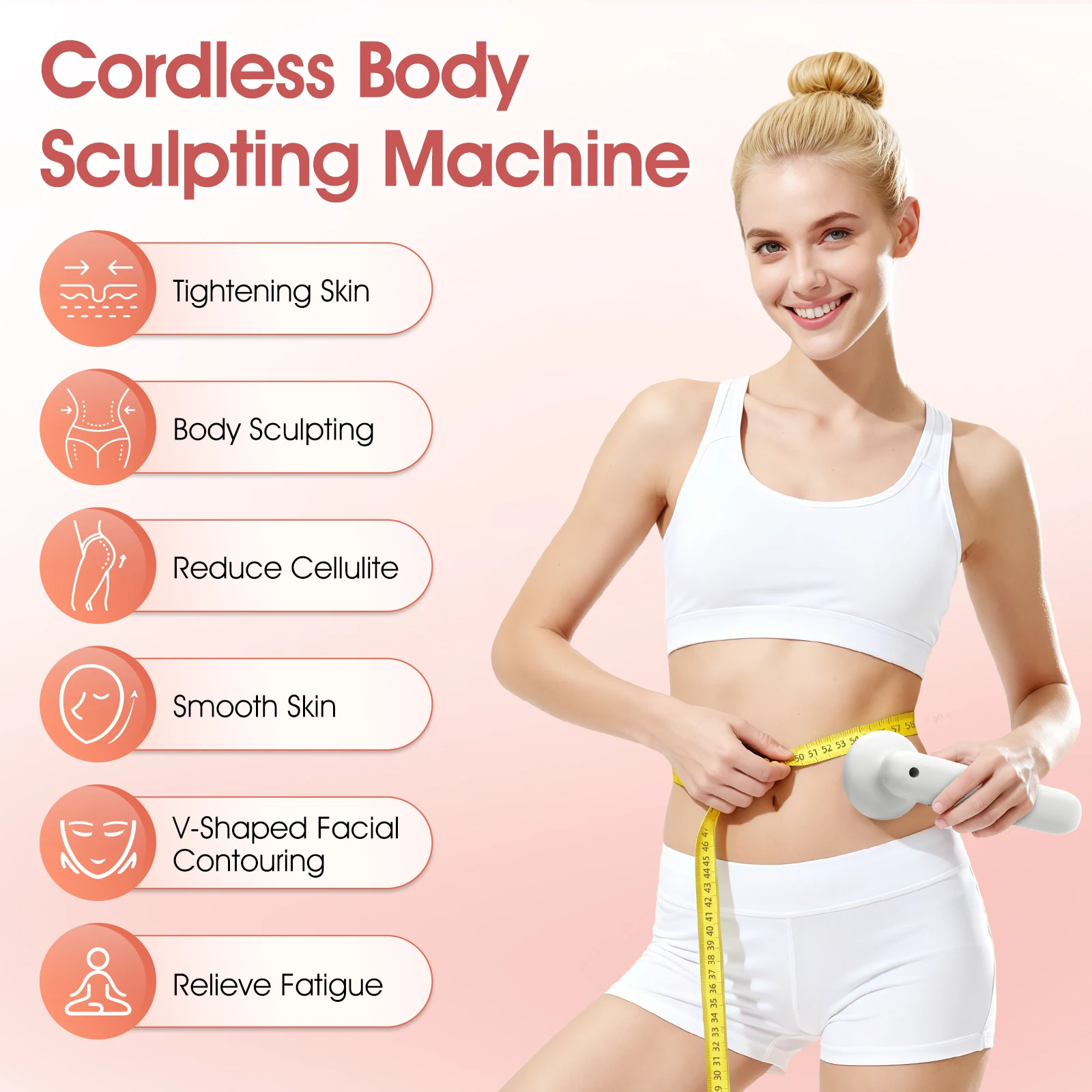 Ultraschall Kavitation Körper Abnehmen Massagegerät LED Licht Gesichts Körper Abnehmen Vibrationsmassagegerät Anti Cellulite Fatburner Gerät