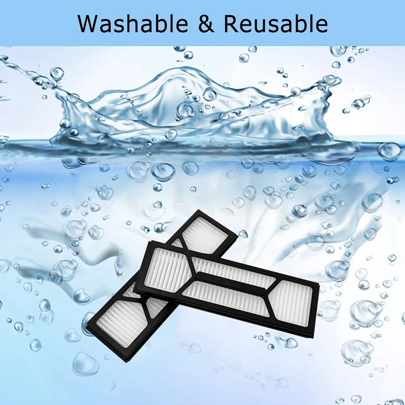10 Buah Filter Hepa untuk Eufy Omni S1 Pro Robot Penyedot Debu Suku Cadang Pengganti Filter Dapat Dicuci