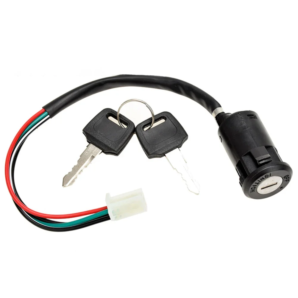 4 Pin Motorcycle Ignition Switch Key With Wire 2 Keys For 50cc 70cc 90cc 110cc 125cc Door Locks Quad ATV Dirt