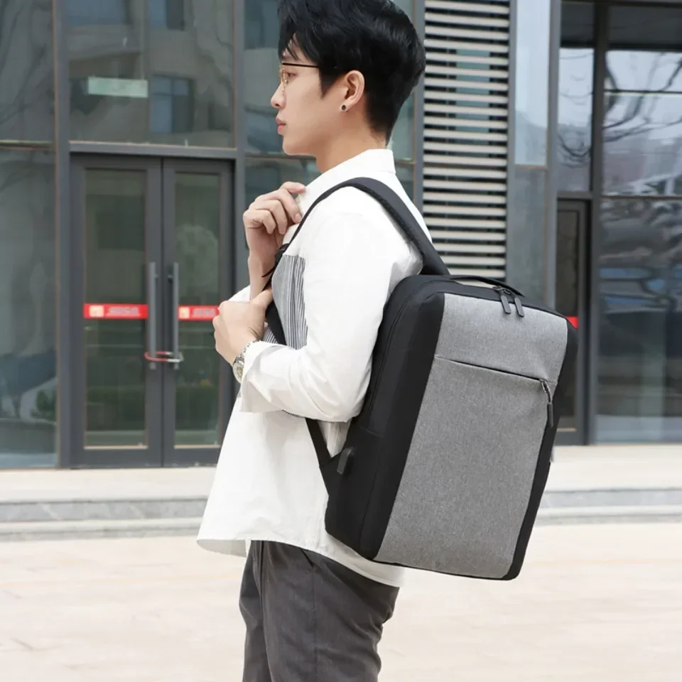 Waterproof Anti Theft Business Laptop Backpack with USB Charging Port Chest Bag Hand-held Bag Set with Men and Woman