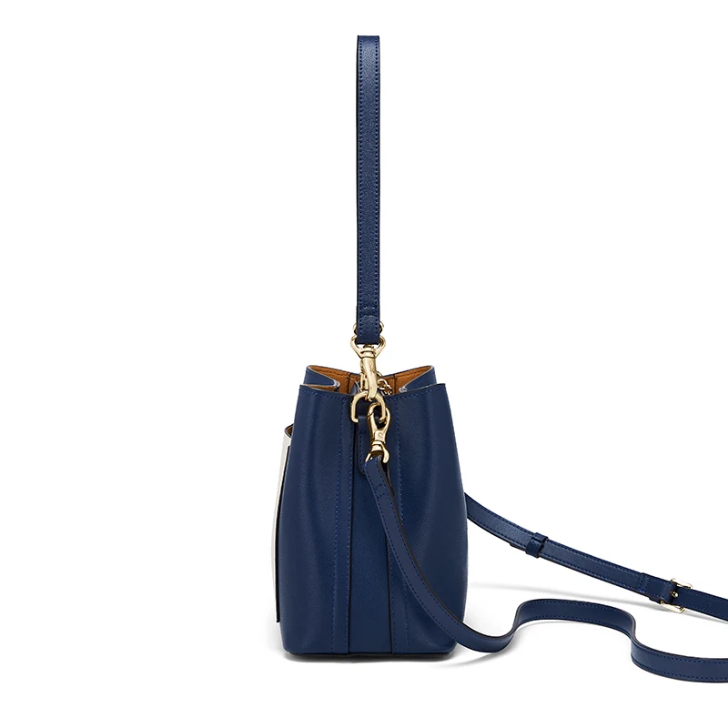 Torby kubełkowe Cnoles dla kobiet skórzane torby Crossbody modne prosta torba na ramię pojemna torba damskie