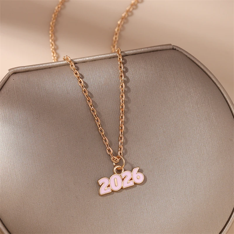 Modische Halskette Nummer 2026 für Frauen und Mädchen, Neujahrsfest-Schmuckgeschenke – Detail 8