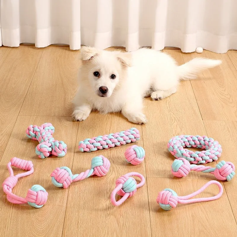 

Rope Ball Small Dogs Resistant Soft Cotton Pet Toy Bite Resistant Chew Interactive Dog Toys Dog Accessories Pet Supplies
