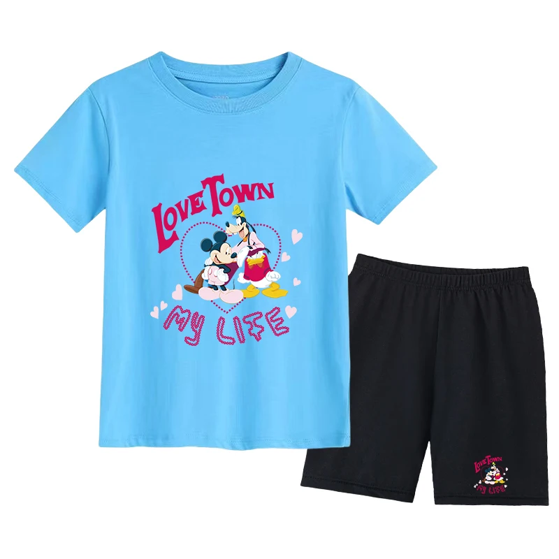 

Summer Baby Boys Clothes Set Kid Fashion Mickey Mouse Printed T-Shirts Top & Shorts 2pcs Children Short
