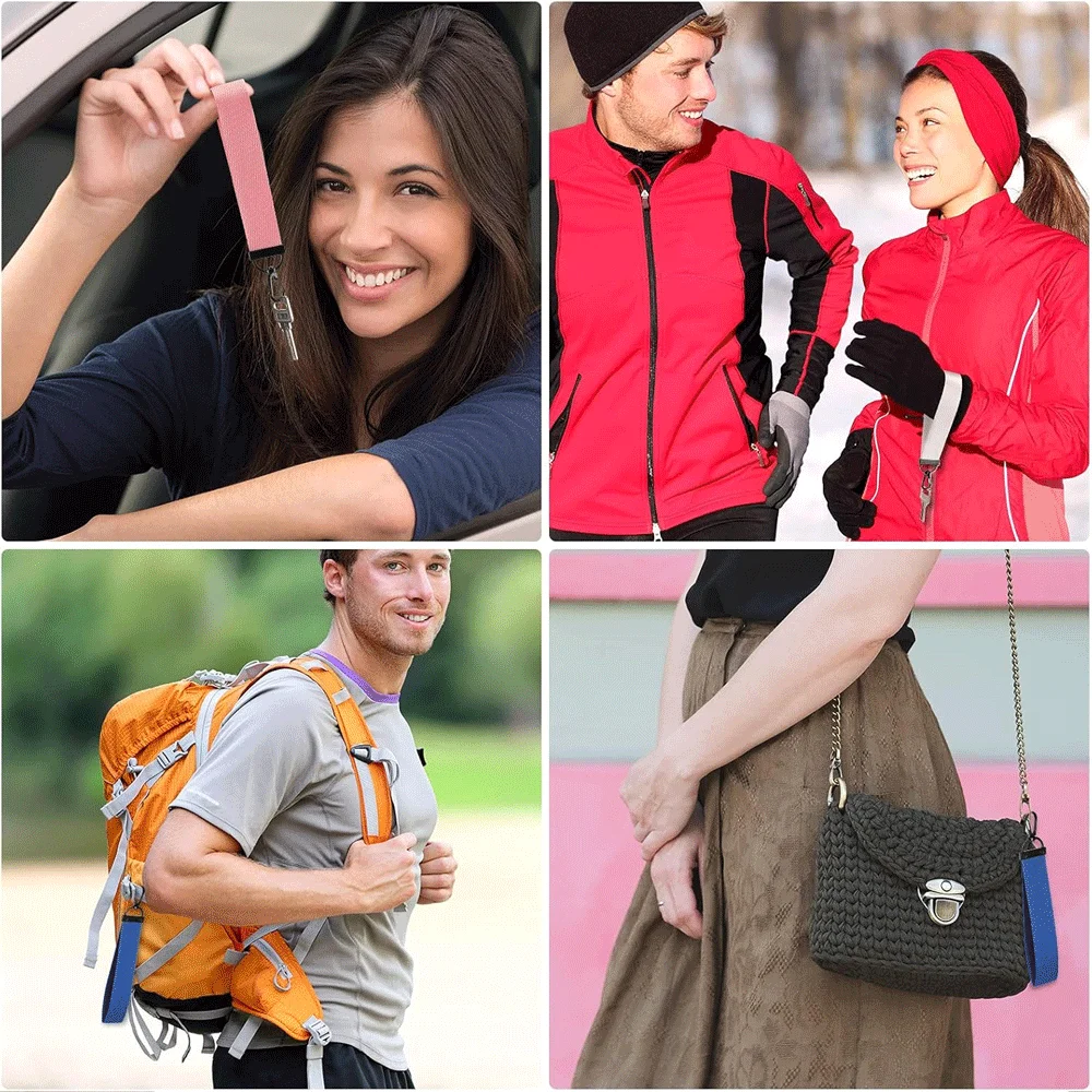 Personalisierter Schultaschen-Schlüsselanhänger, individuelles Logo, Name, Schlüsselanhänger, einfacher Leinwandstreifen, Taille, hängender Schlüsselanhänger, Kette, Zubehör, Geschenk – Detail 6