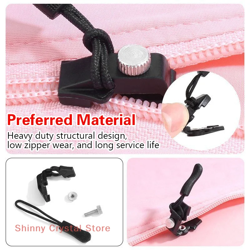 

Универсальный комплект для ремонта молнии, быстрый мгновенный съемный сменный сменный слайдер на молнии для курток, сумок, пальто, бесплатное шитье