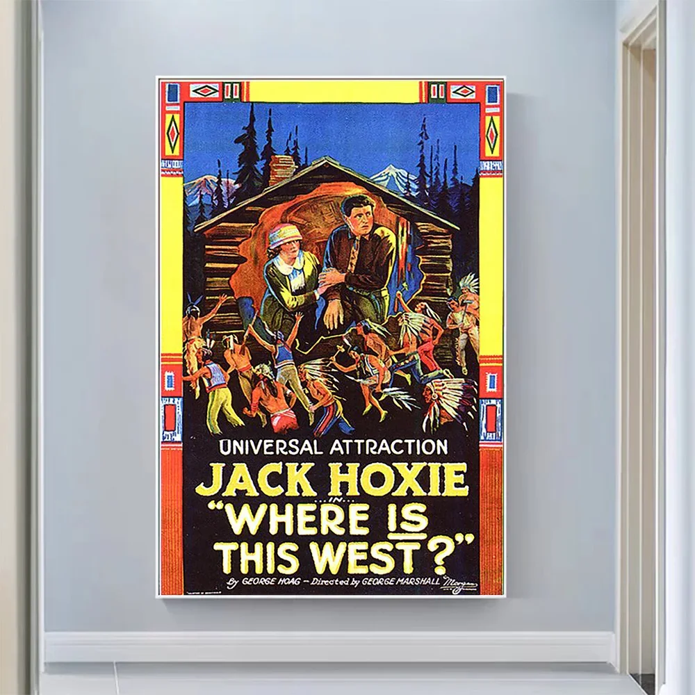 V0553 Where Is This West Vintage Classic Movie Wall Silk Cloth HD Poster Art Home Decoration Gift