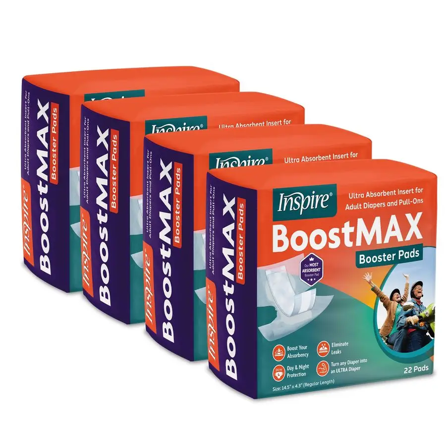 Incontinence Booster Pads Super Absorbent Absorbs Over 5 Cups Liner Women and Men Inserts for Adult Diapers Overnight 88 Count