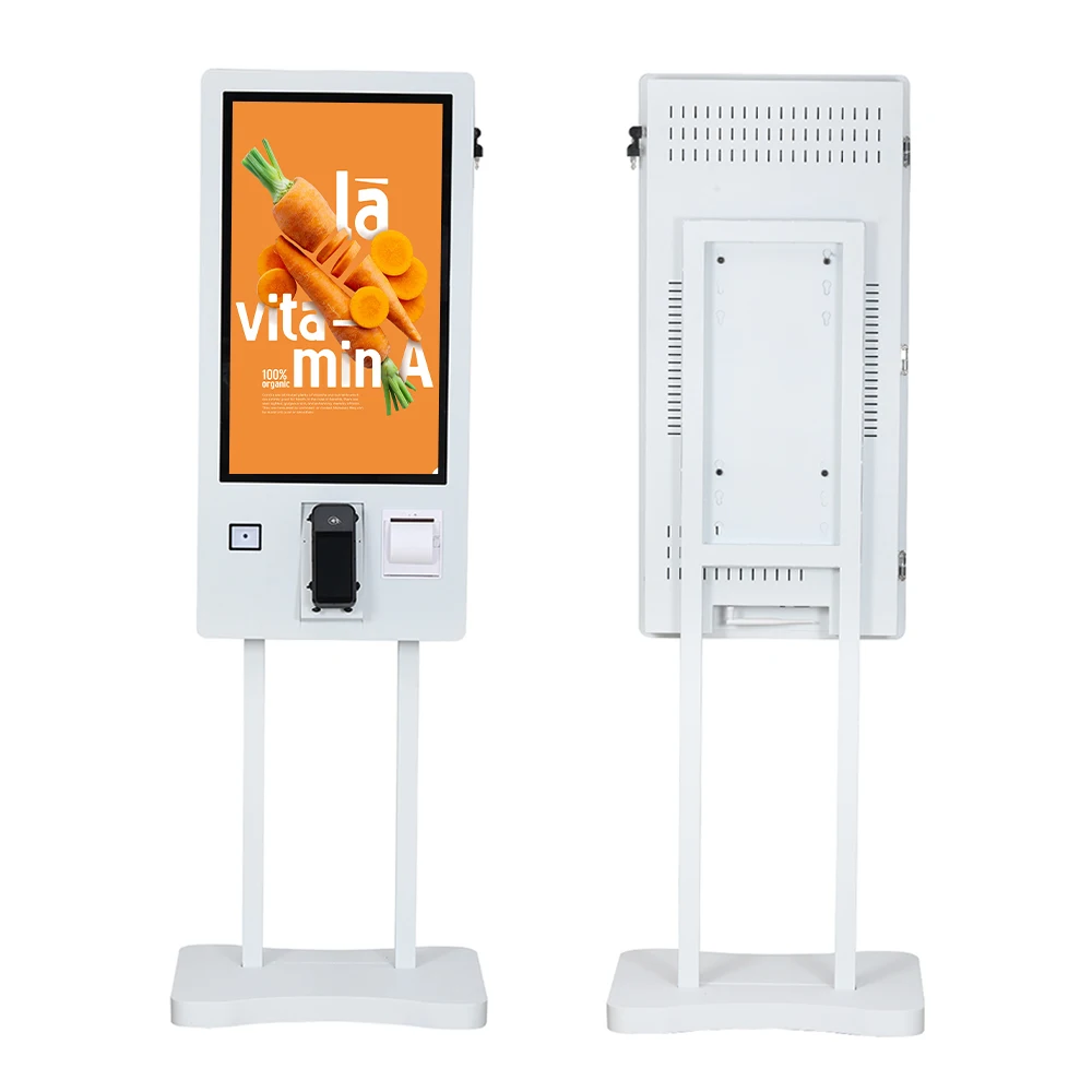 Customized 15.6  21.5 24 27 32 Inch Android/ Windows Restaurant Automatic Touch Screen Kiosk Self Ordering Machine
